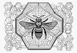 Intricate Honeycomb tattoo idea