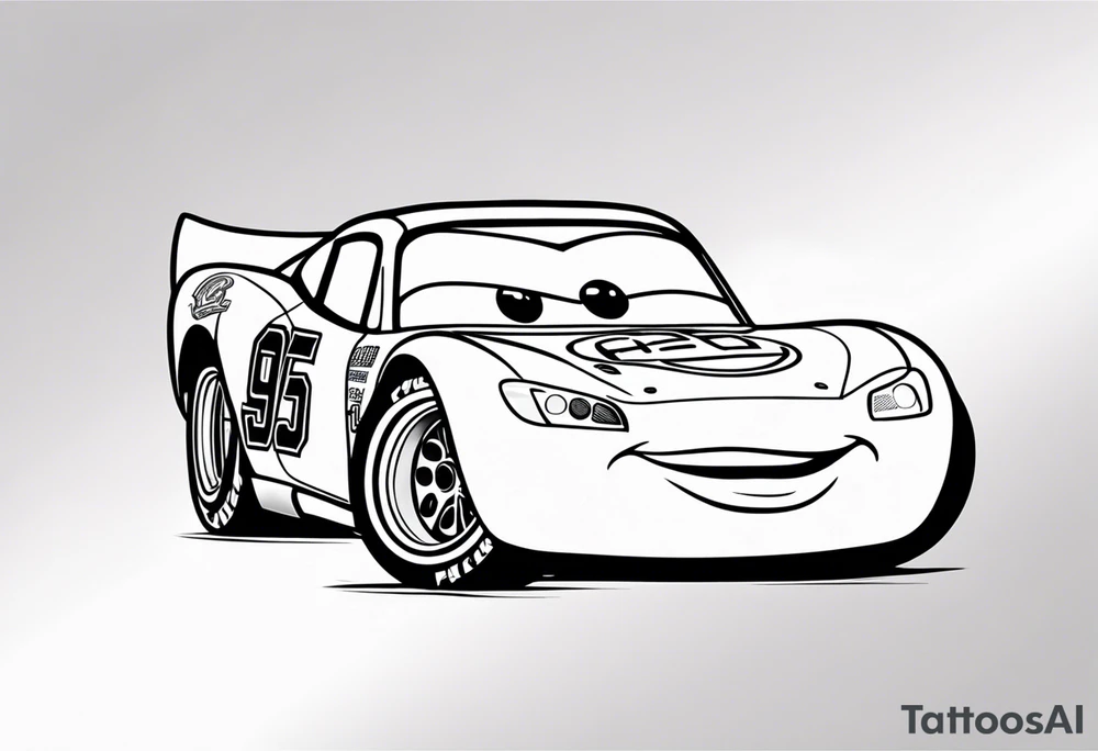 Lightning mcqueen number 95 tattoo idea