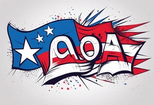The Puerto Rican Flag with the words under it 
“A.O.” BUSHWICK tattoo idea