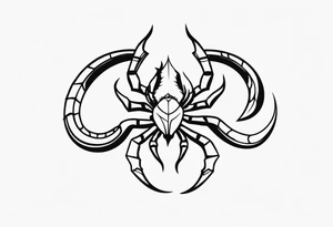 snake spider scorpion blade tattoo idea