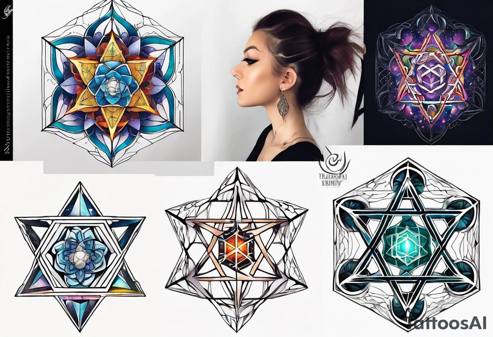 Metatron's cube fibonachi tattoo idea