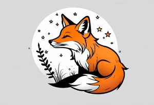 little fox look at the star tattoo idea