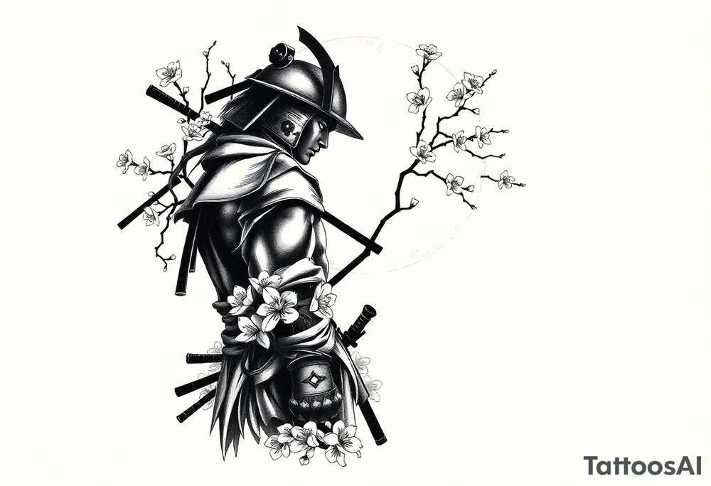 noble samurai warrior silhouette at sunset with cherry blossoms tattoo idea noble samurai warrior silhouette at sunset with cherry blossoms tattoo idea