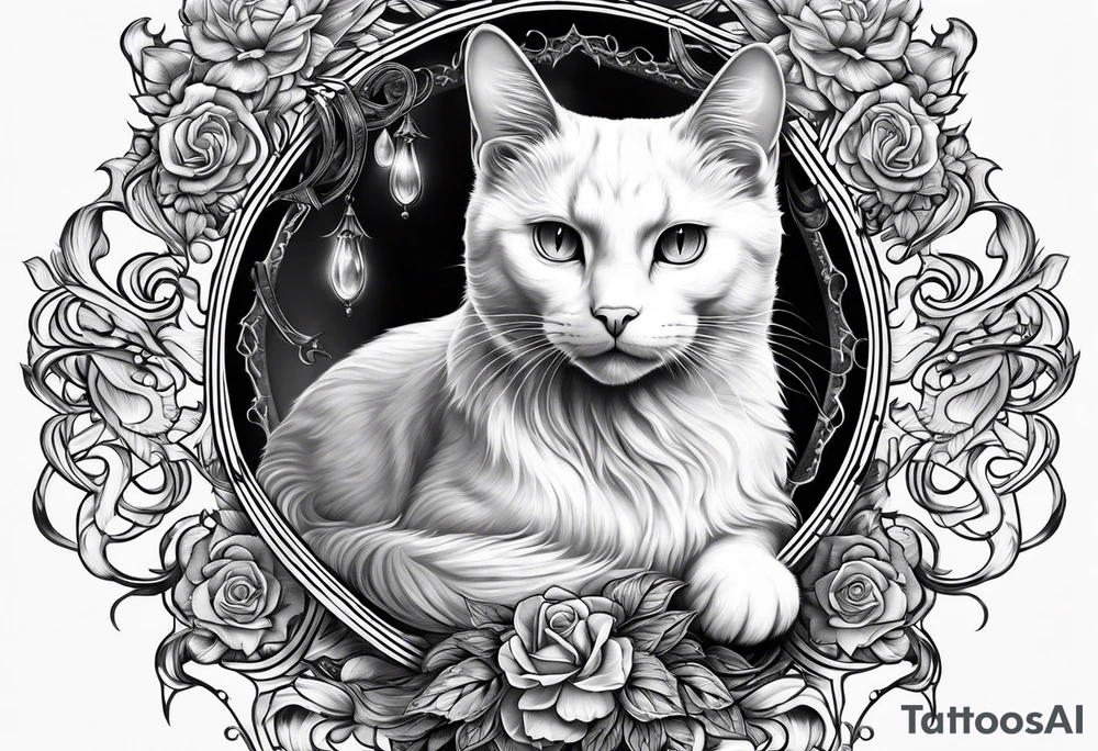 Ghost cat tattoo idea