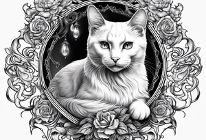 Ghost cat tattoo idea