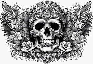 rock a Billy Arm sleeve mit verschiedenen Motiven tattoo idea