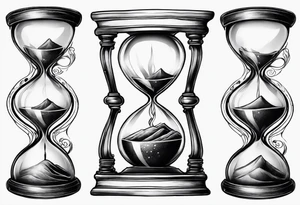 Hourglass with smoke tattoo idea
