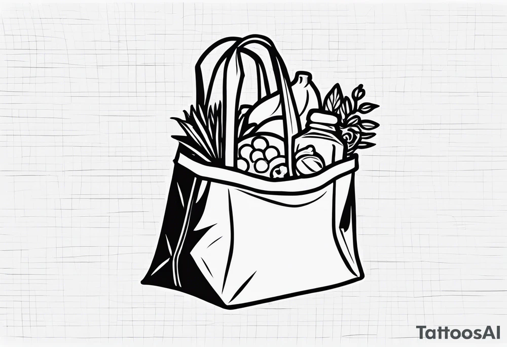 grocery sack plastic sack tattoo idea