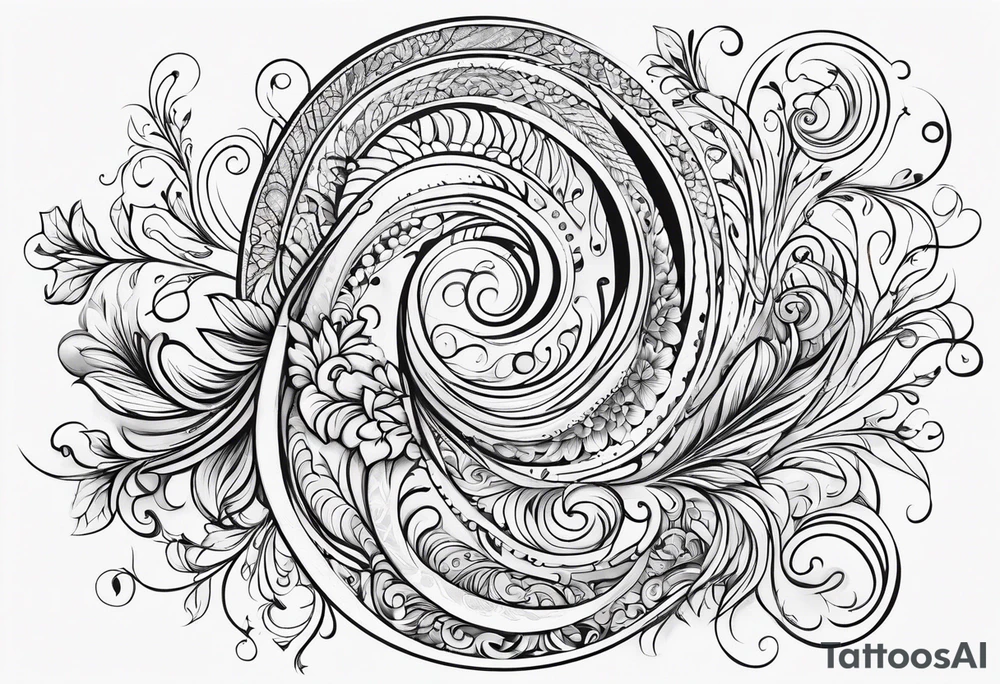 Swirls and whirls of lace tattoo idea