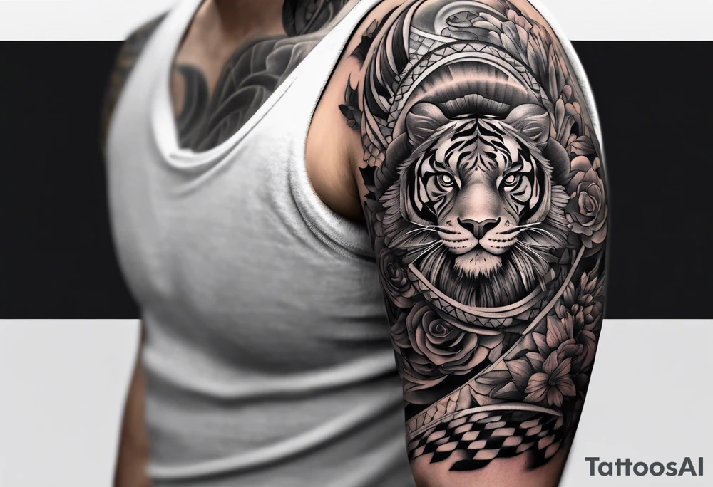 Lower half sleeve tattoo idea