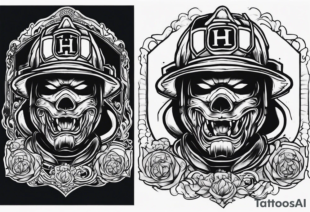 Hell firefighter tattoo idea
