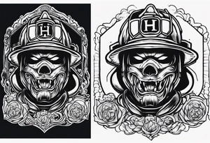 Hell firefighter tattoo idea