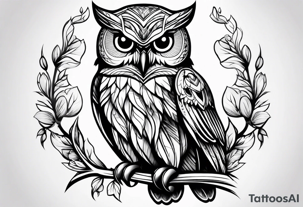 Majestic owl tattoo idea