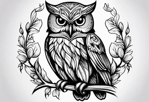 Majestic owl tattoo idea