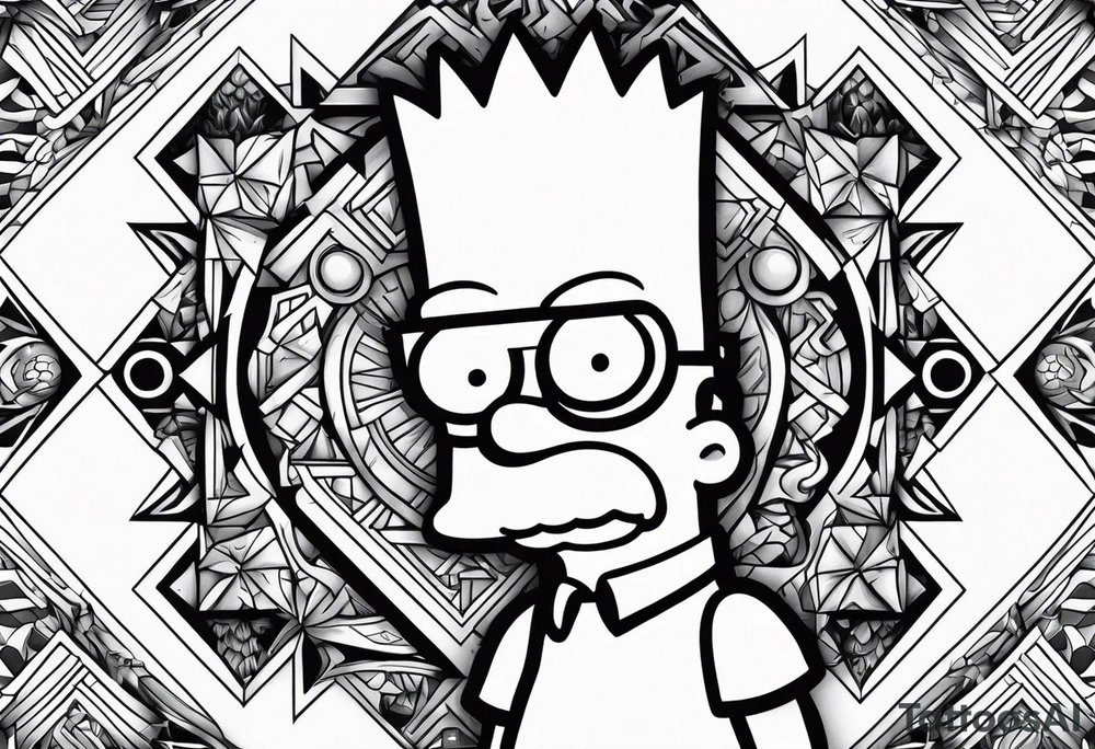 a psychedelic Bart Simpsons tattoo idea