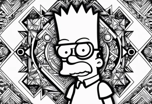 a psychedelic Bart Simpsons tattoo idea