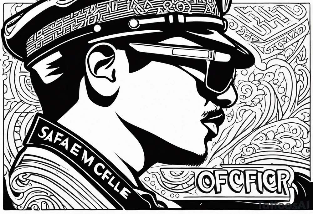 Officer Sunglasses tattoo idea