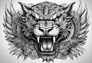 feathered serpent body tattoo idea