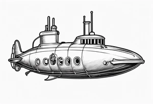 boomer submarine surfacing tattoo idea