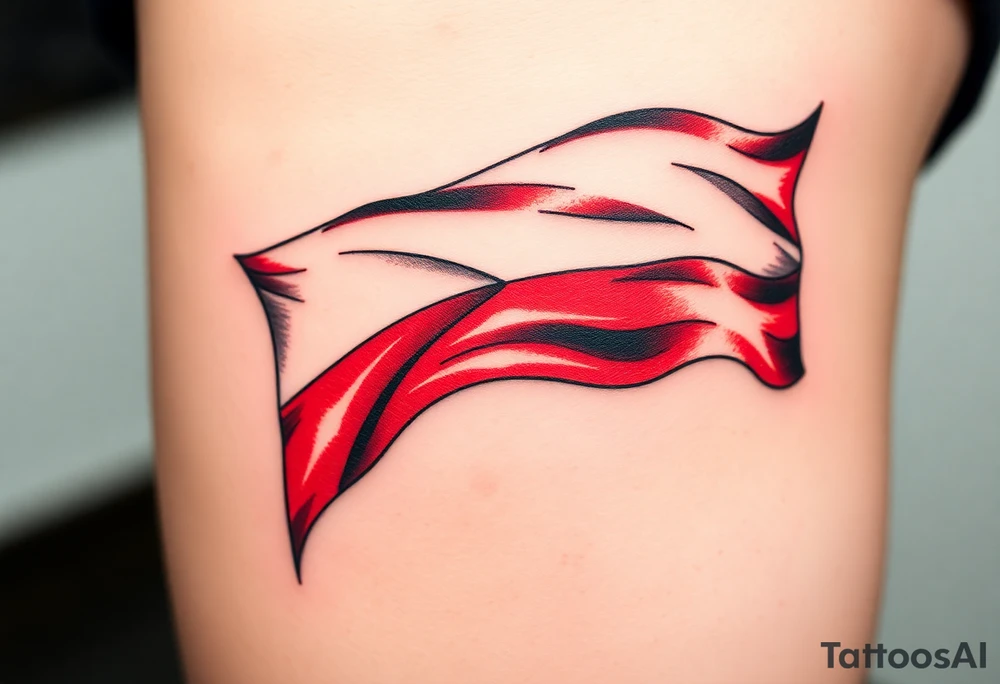 A waving Czech flag tattoo idea