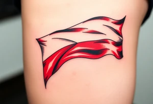 A waving Czech flag tattoo idea