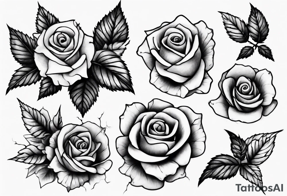 Bramble and roses tattoo idea