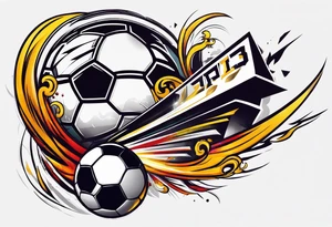 Logo soccer tattoo idea