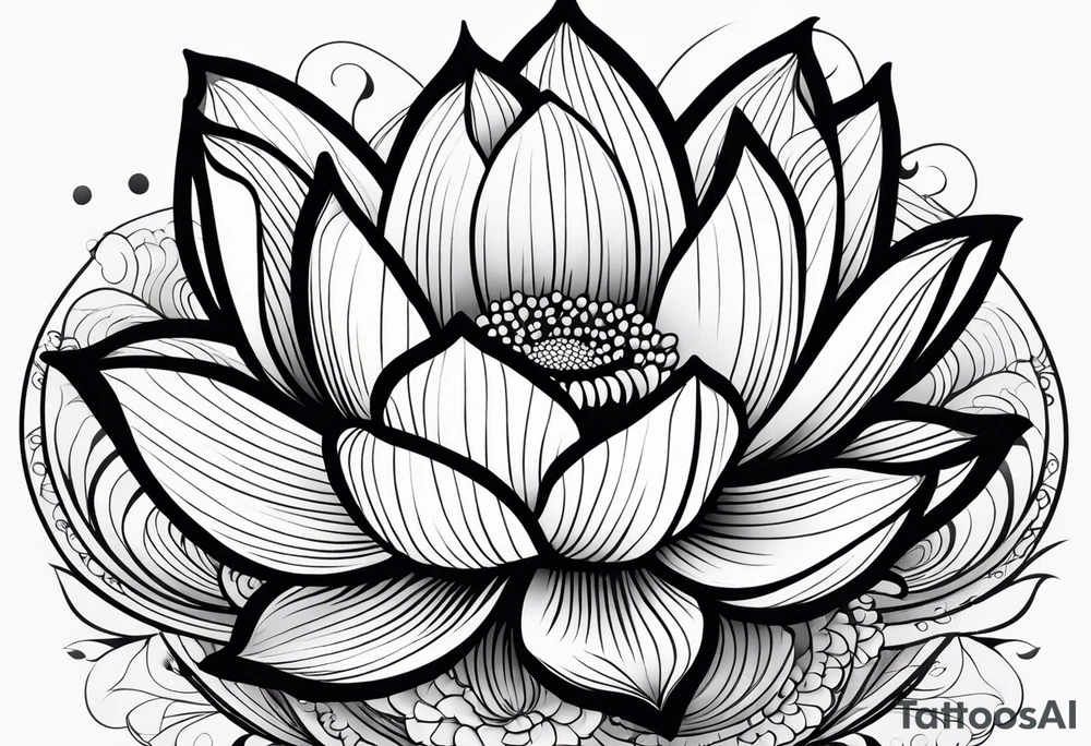 simple lotus flower tattoo idea