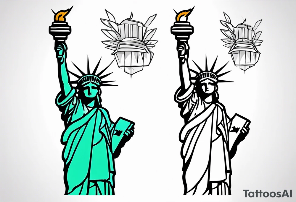 Statue of liberty tattoo idea