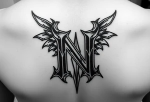 give me a tattoo idea of the letter N with a 100$ tattoo idea