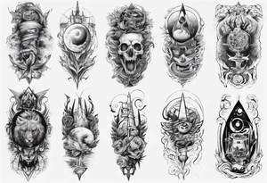 mens full arm tattoo idea