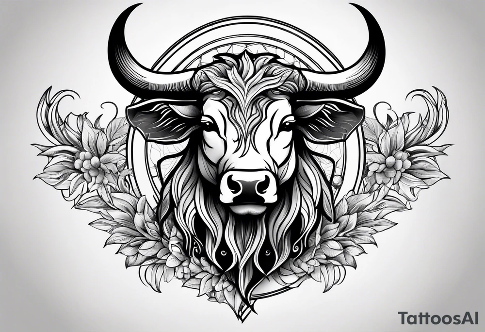 Taurus sun tattoo idea