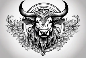 Taurus sun tattoo idea