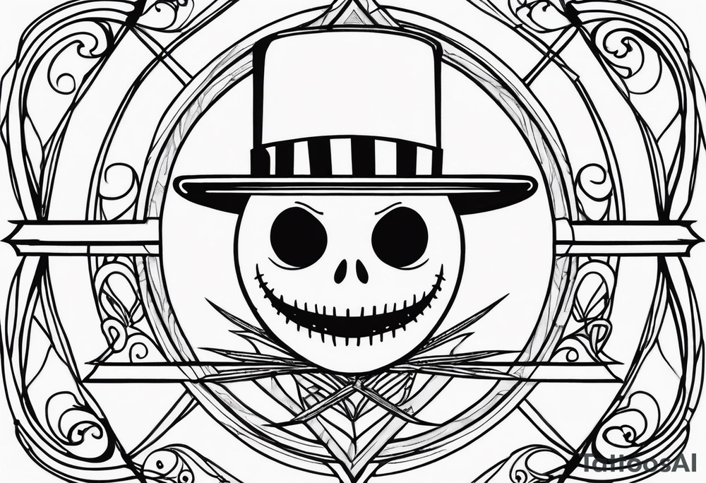 jack skellington minimalist tattoo tattoo idea