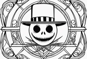 jack skellington minimalist tattoo tattoo idea