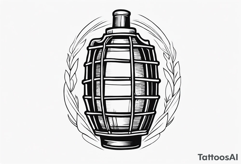 grenade ribcage tattoo idea