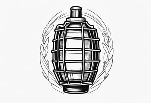 grenade ribcage tattoo idea