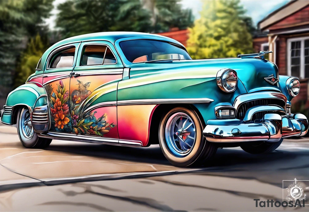 time machine car tattoo idea