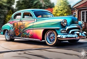 time machine car tattoo idea