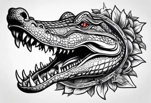Dagger with an alligator tattoo idea