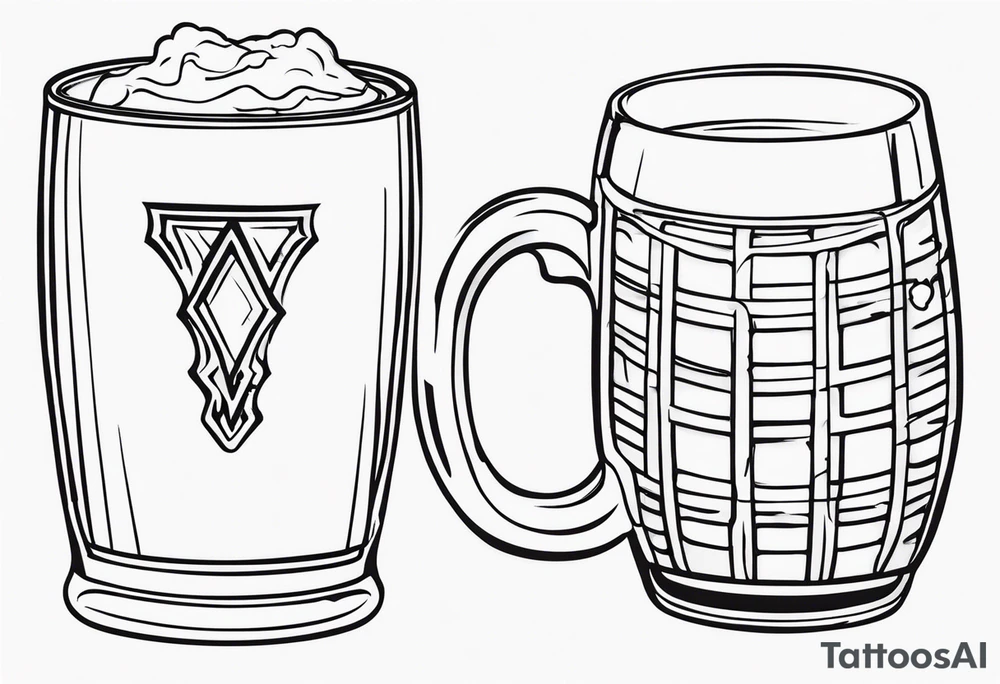 BEER CUP tattoo idea