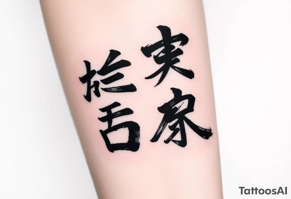 A black and gray tattoo design featuring the Japanese kanji 成長 (growth) and 忍耐 (perseverance), arranged vertically in bold brushstroke ink style. Surround the kanji with subtle martial arts symbolism, like a BJJ belt or grappling figures in motion. Incorporate inspirational energy similar to Kobe Bryant’s Mamba Mentality or Stephen Curry’s faith and discipline, reflected through minimalist elements like a subtle basketball silhouette or flame. The design should feel powerful, clean, and philosophical tattoo idea