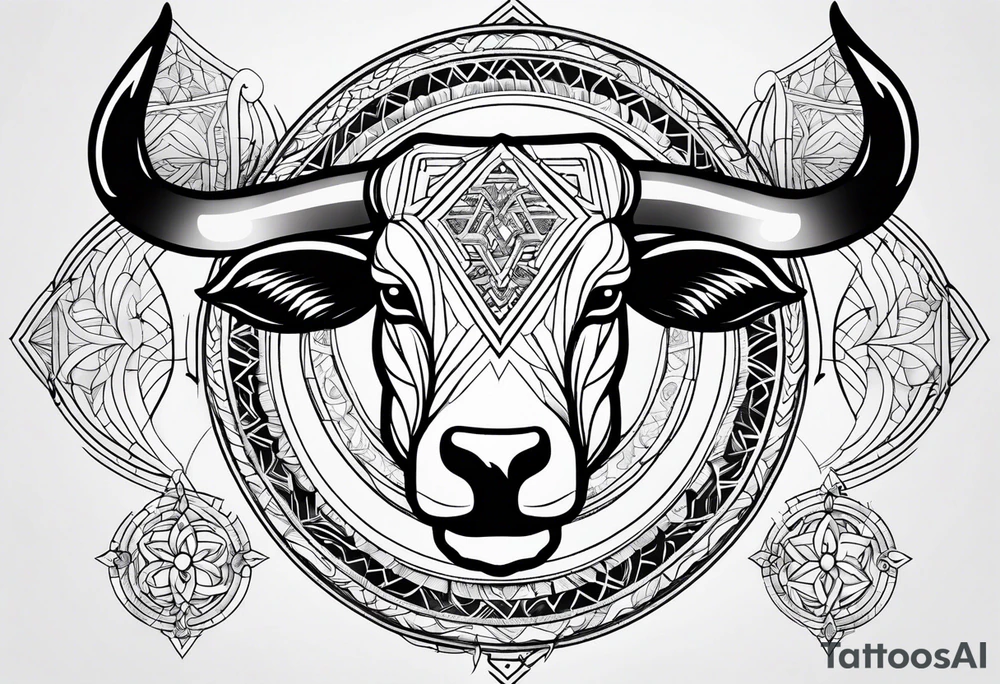 Sacred geometry and Taurus tattoo idea