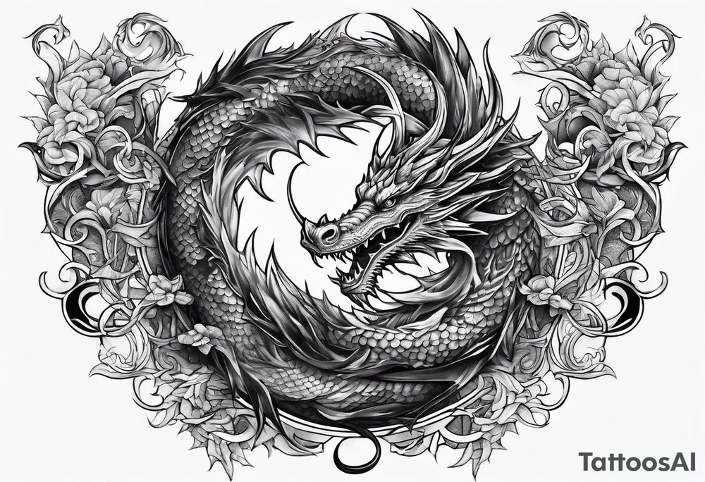 roaring dragons tattoo idea