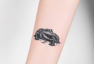 Sheriff alligator in the swamp tattoo idea