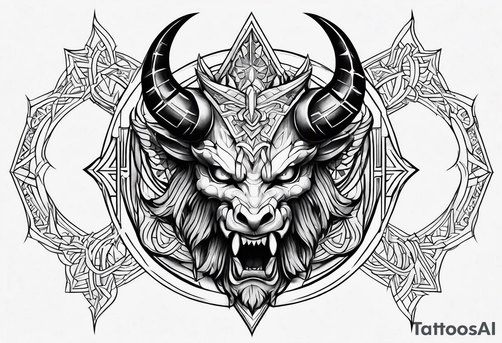 Demon tattoo idea