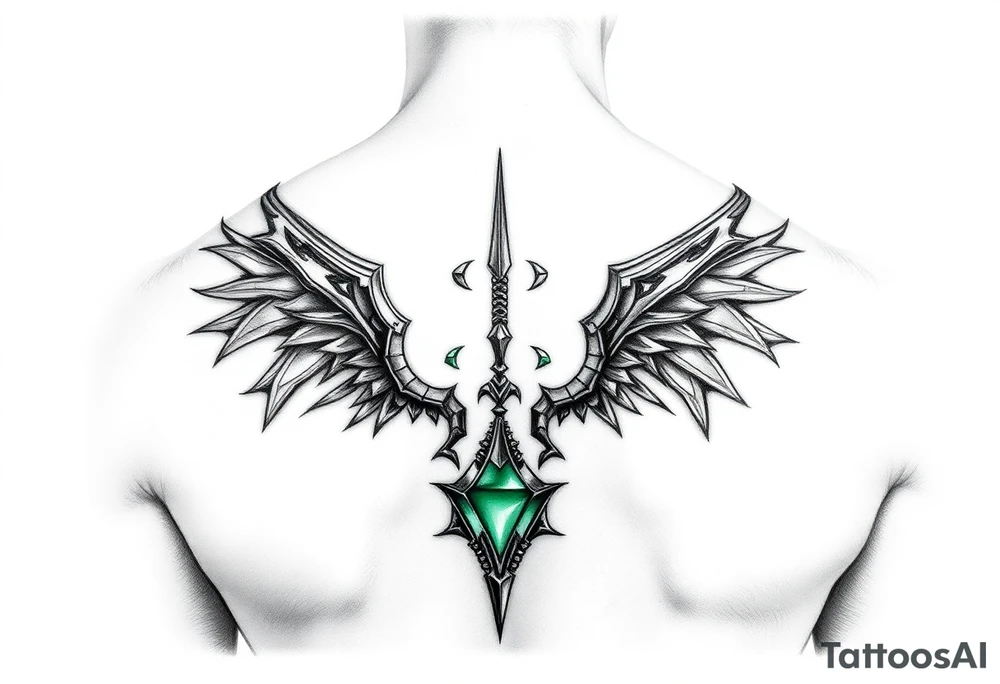 Final fantasy green materia tattoo idea