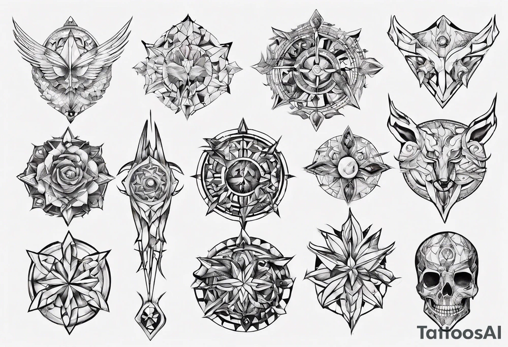 mosaique tattoo idea