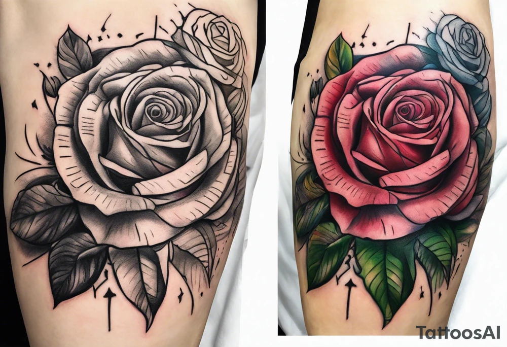 Rose and bible scripture tattoo idea