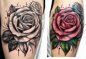 Rose and bible scripture tattoo idea